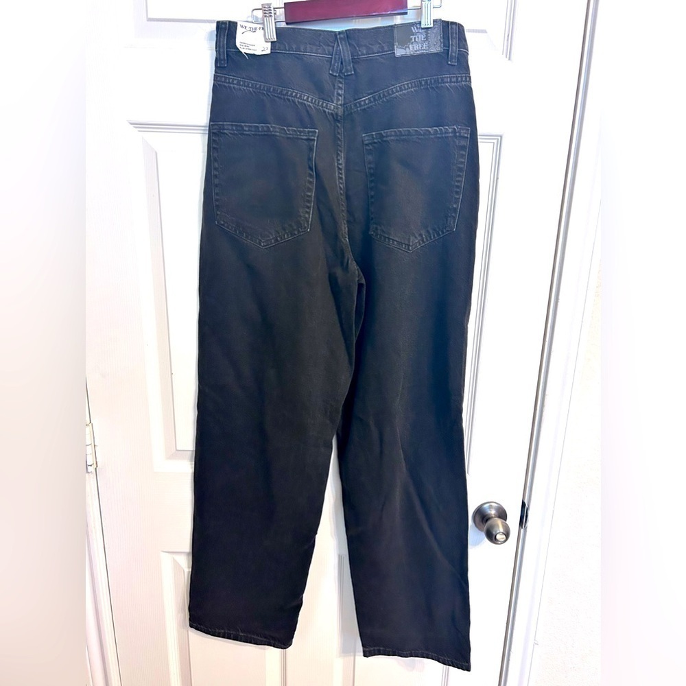 NWT Free People, We The Free, Crossroads Mid Rise Slim Straight Jeans, 27 Black - Picture 4 of 7